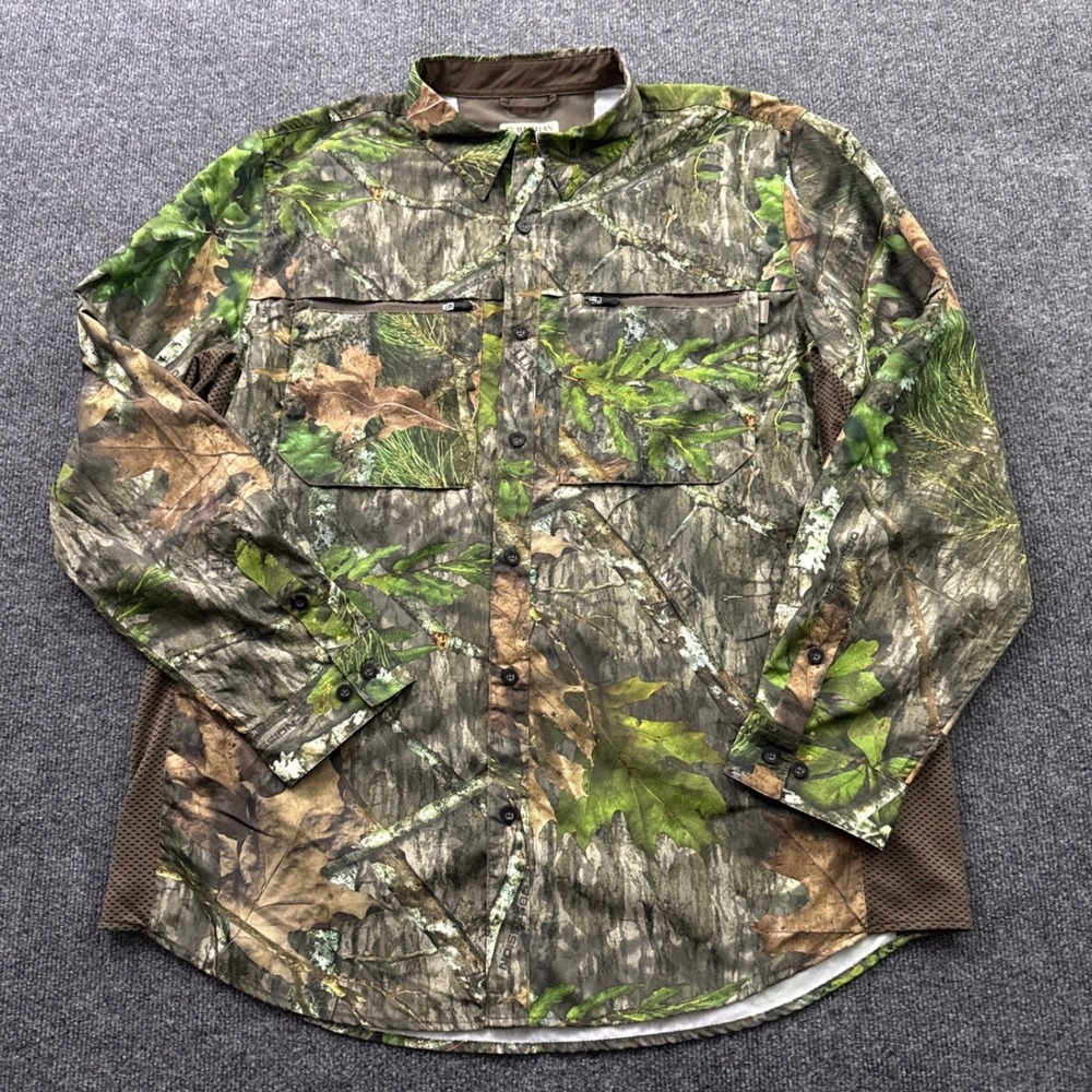 Magellan Outdoors Hunt Gear Shirt Mens XL Camo Mossy Oak Obsession NWTF